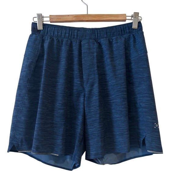 lululemon athletica Other - Lululemon Men Shorts S Blue Space Dye Surge Lined Running Athletic 6 Inch Inseam
